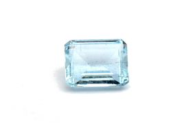 Aquamarin-3.605 ct-Smaragd Schliff-Natural-Idar-Oberstein