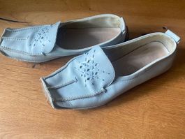 Loafers von Pésaro / Souliers plats bleu clair. Taille 37