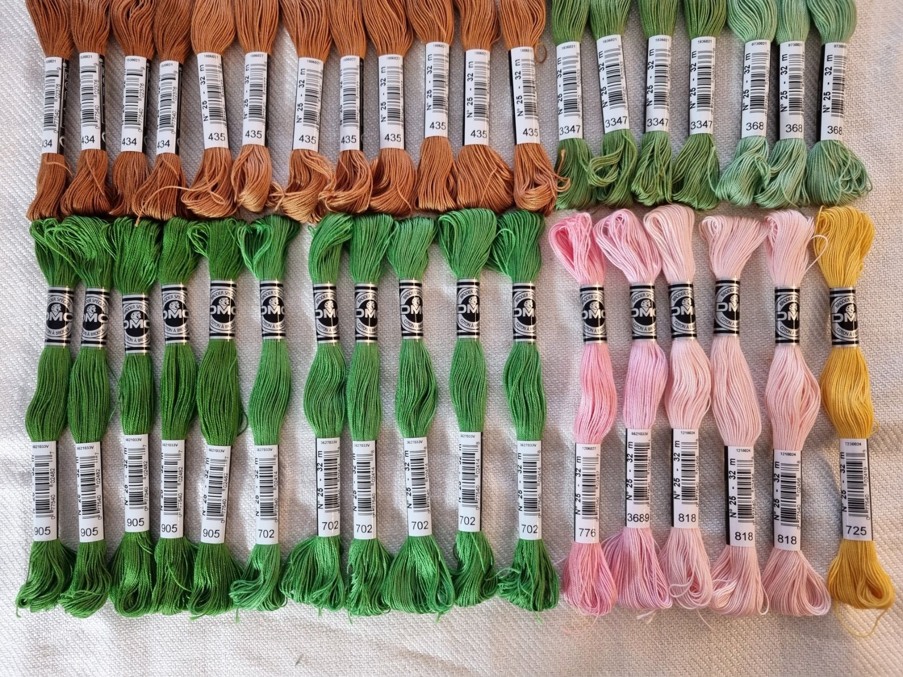 Cordicelle & Fili: 56x DMC Stickgarn Knäuel Baumwolle Nr. 25 – Nuovo e nell'imballaggio originale da Mels venduto da DACRI 5