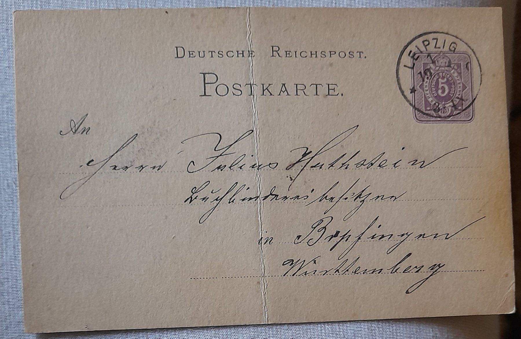 Cartoline postali: Deutsches Reich Postkarte – Usato da Balgach venduto da SIMEON27