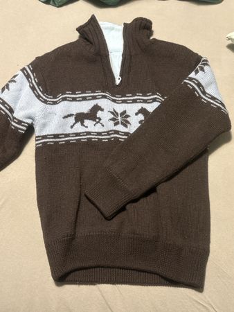 Winter-Pullover mit Pferde-Motiv, Grösse M, Top Zustand!