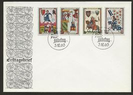LIECHTENSTEIN 1963 FDC  Minnesänger
