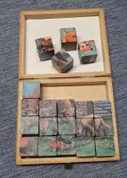 Holzpuzzle Bauernhoftiere - div. Motive - mit Holzkiste