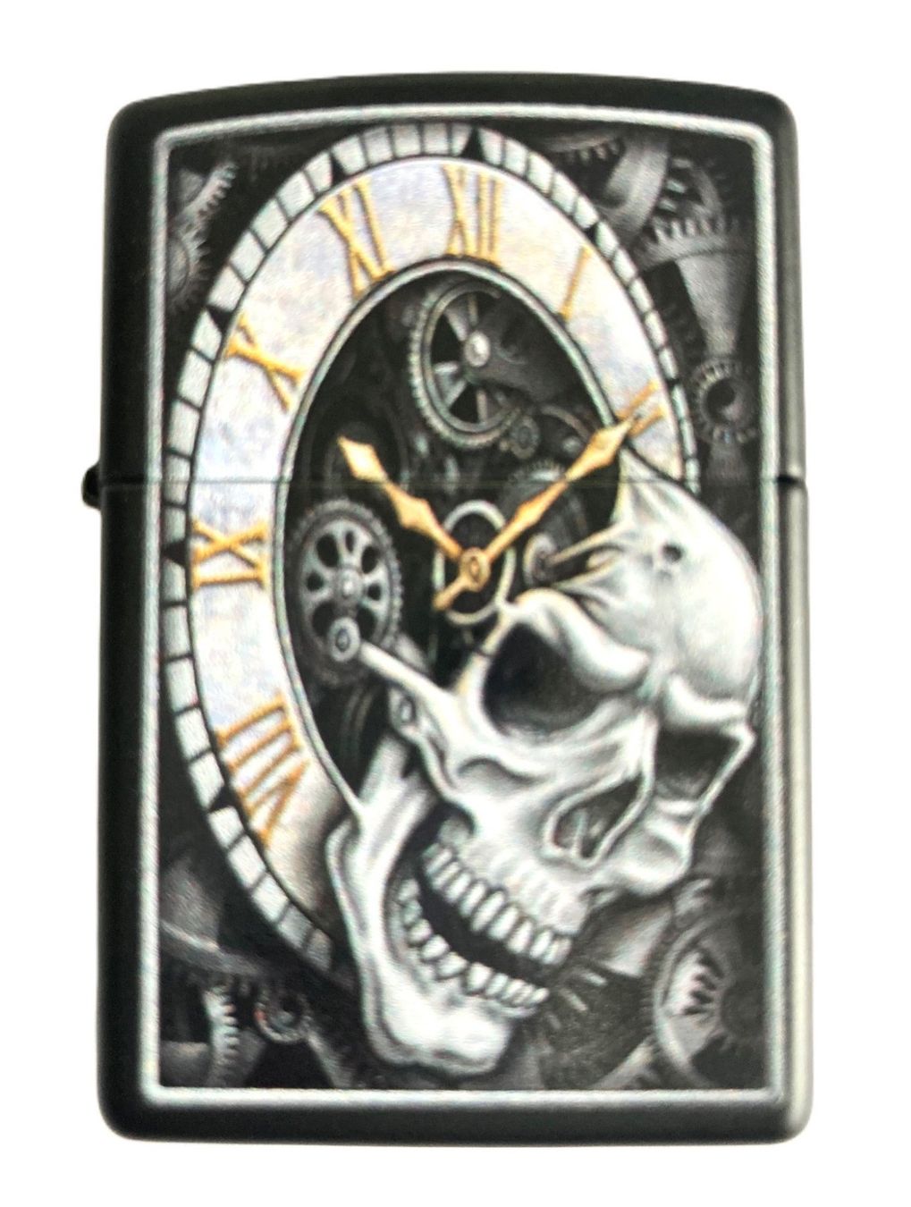 Zippo Feuerzeuge: Zippo Skull Clock – Neu und originalverpackt aus Menziken von Beguan 1