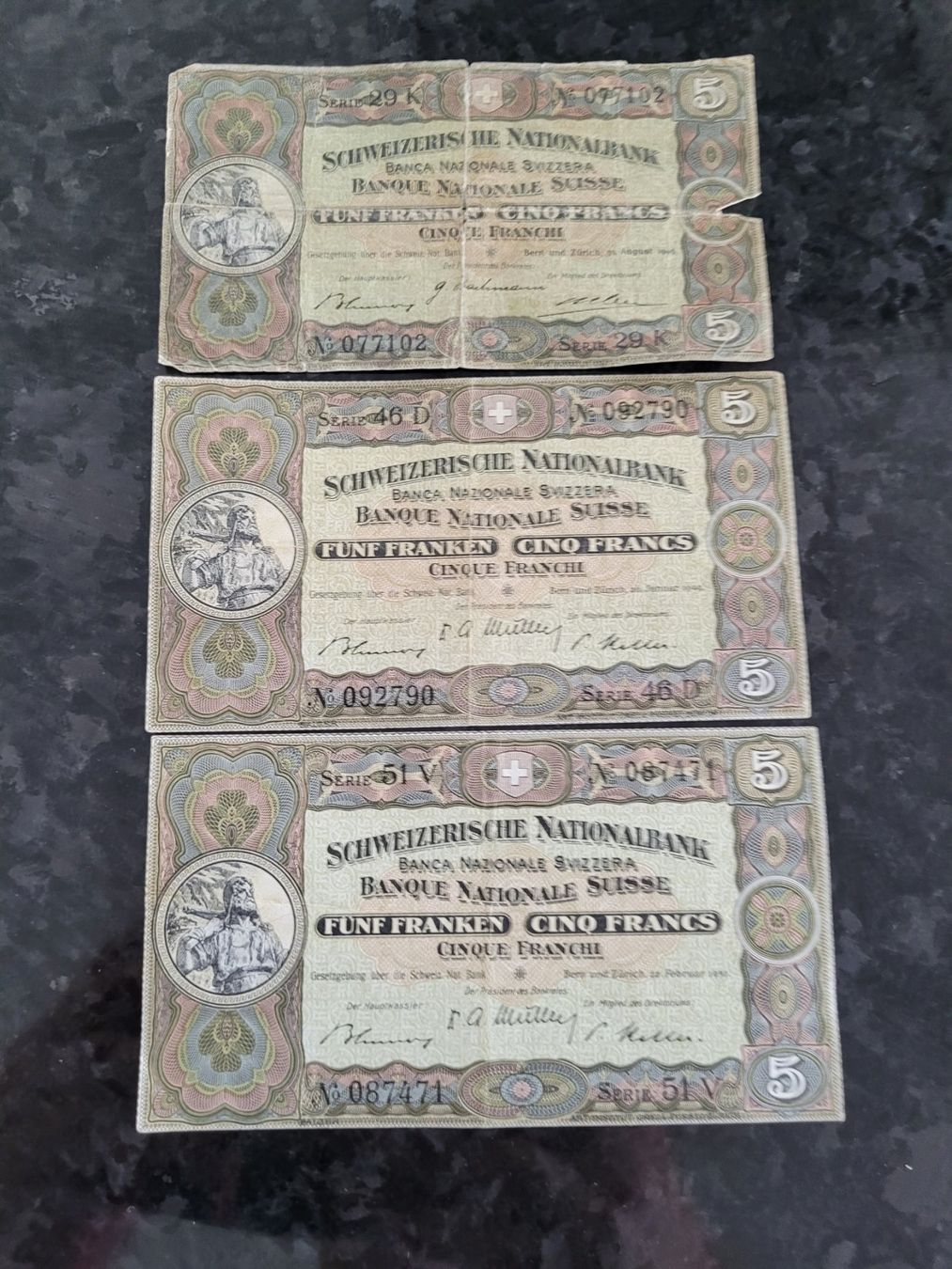 Banconote: 5 Fr. Noten – Usato da Pfungen venduto da hag_x9lw