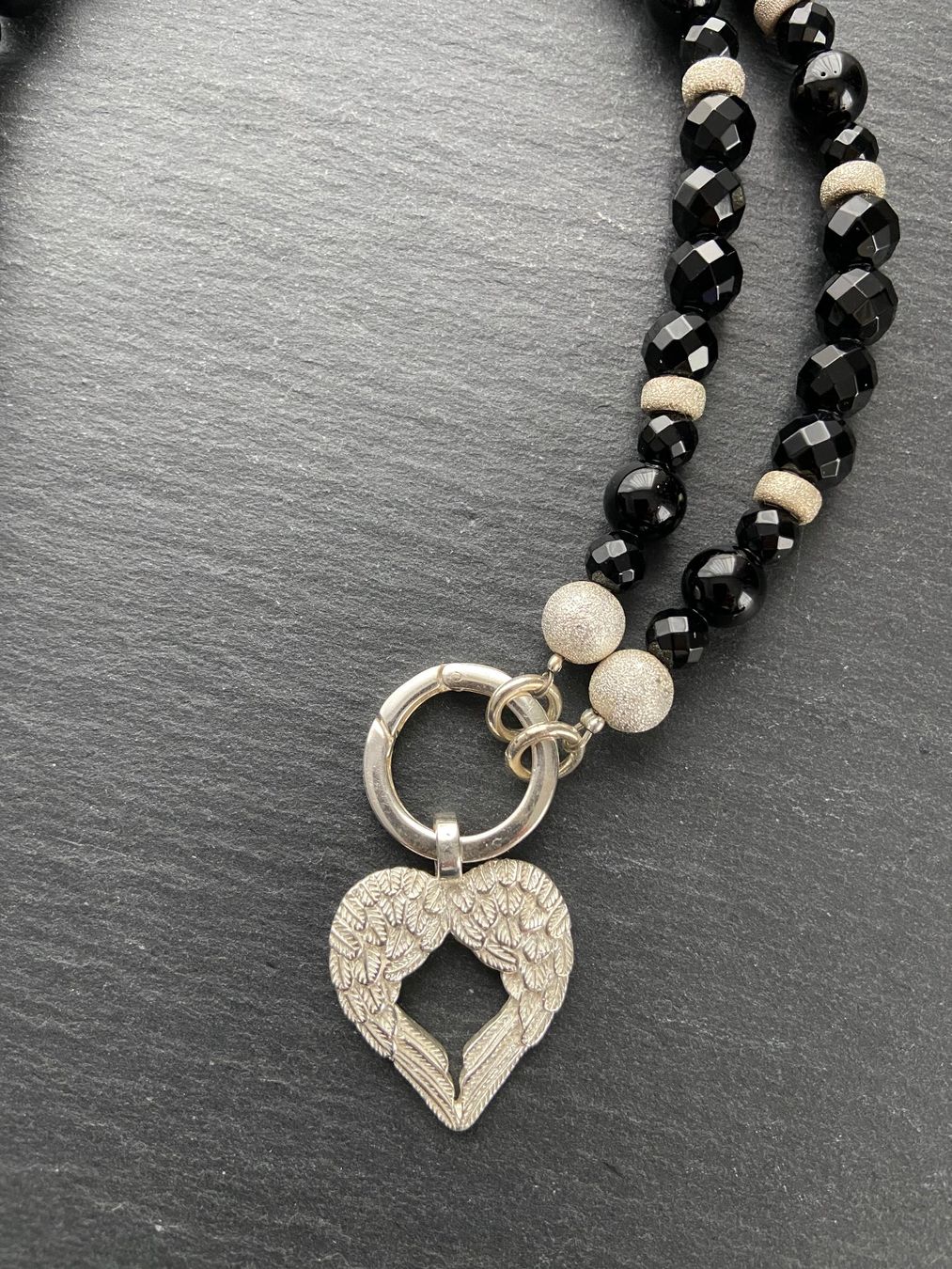 Sonstiger Schmuck: Halskette Onyx – Neu (gemäss Beschreibung) aus Unterkulm von esco 1