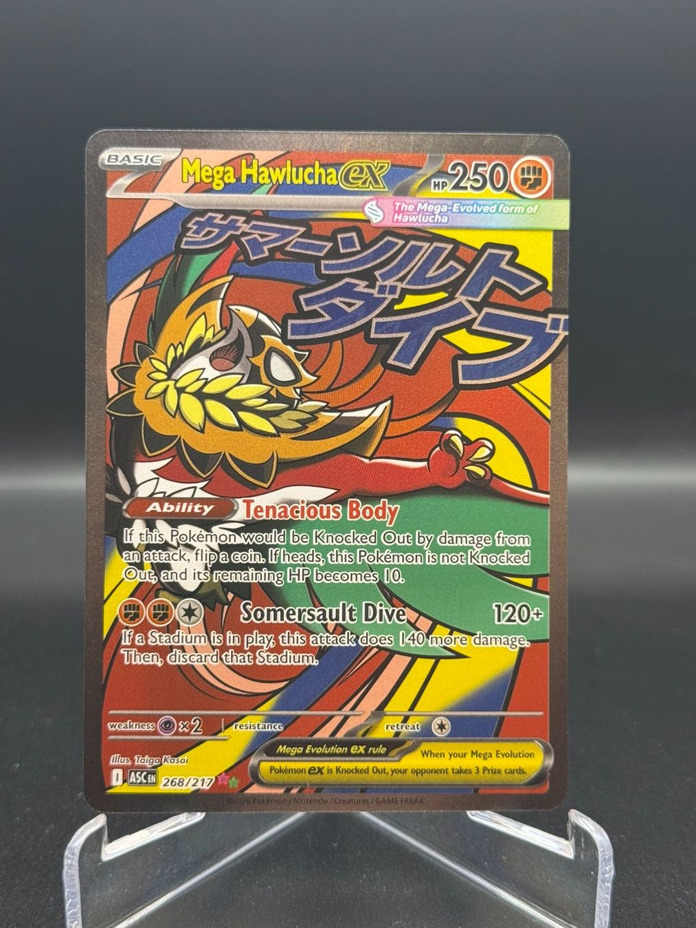 Pokémon Sammelbilder & Trading cards: Mega Hawlucha ex (ASC 268) – Gebraucht aus Birmensdorf ZH von SnorlaxMail