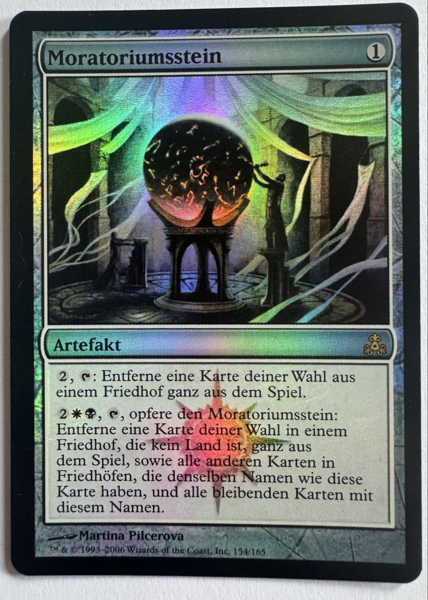Magic The Gathering Carte collezionabili: Moratoriumsstein Foil Deutsch NM MTG – Usato da Stadel venduto da bewinshop