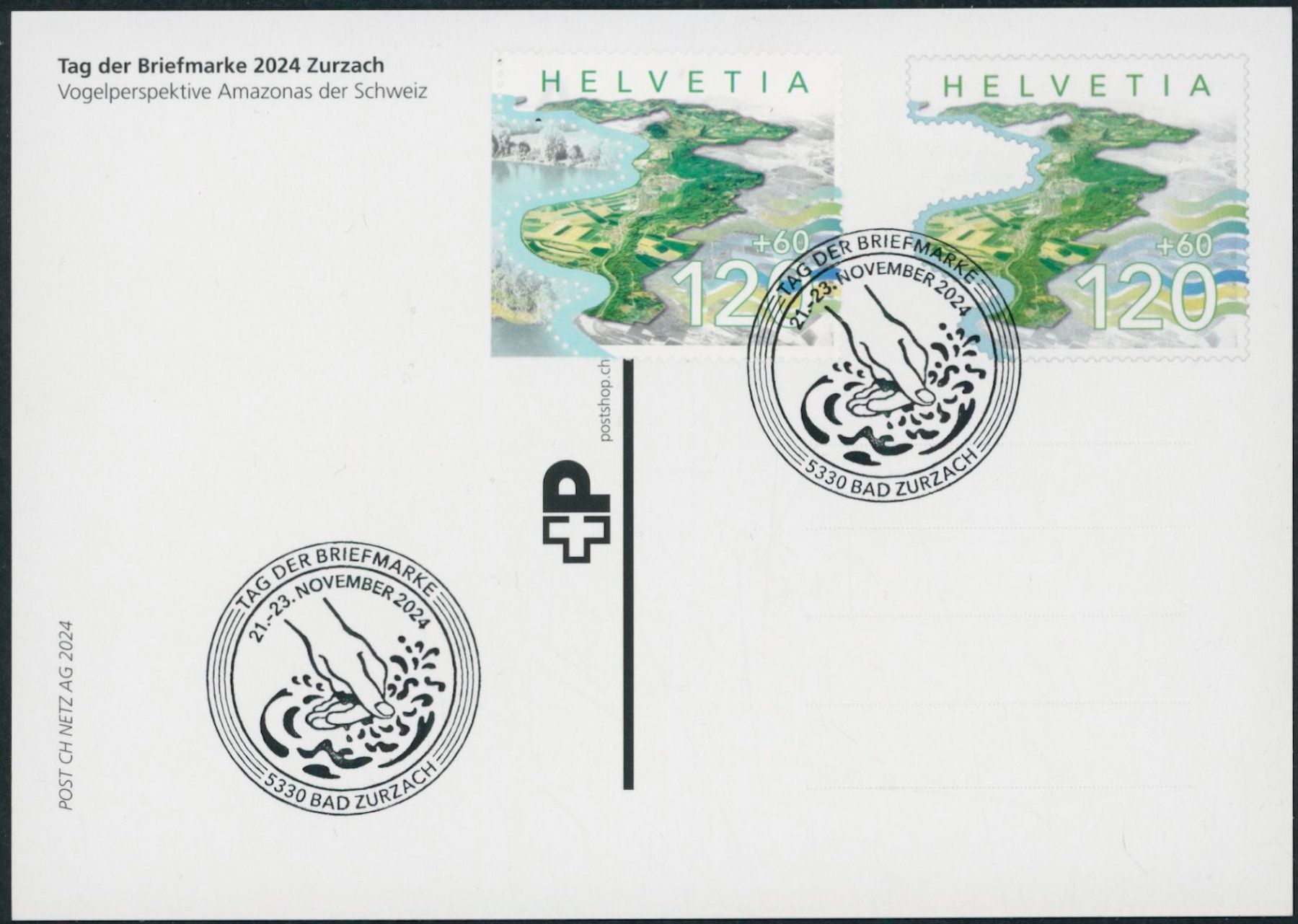 Tous les timbres: 2024 - Tag der Briefmarke - Blockausschnitt - Combo Karte – D'occasion à Schindellegi par stationary