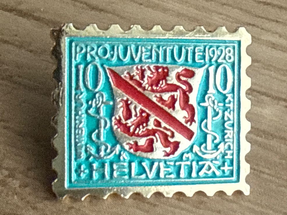 Plaketten & Abzeichen: Pin Briefmarke – Gebraucht aus Glattbrugg von Schweigmatt