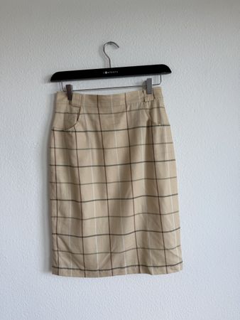 Jupe crayon vintage en coton de chez Burberrys