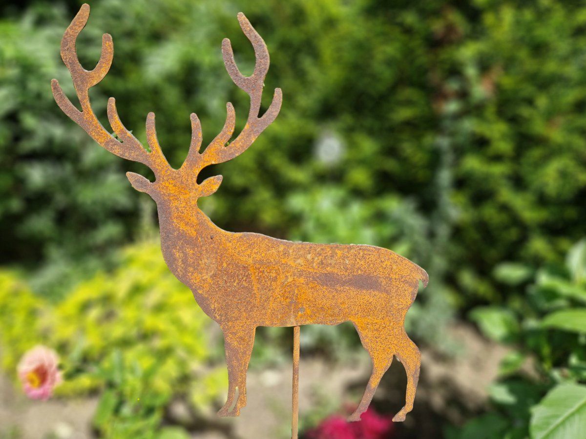 Tutte le decorazioni: Hirsch Rost ca. 120cm – Nuovo e nell'imballaggio originale da Matzendorf venduto da Gartendeko-Shop