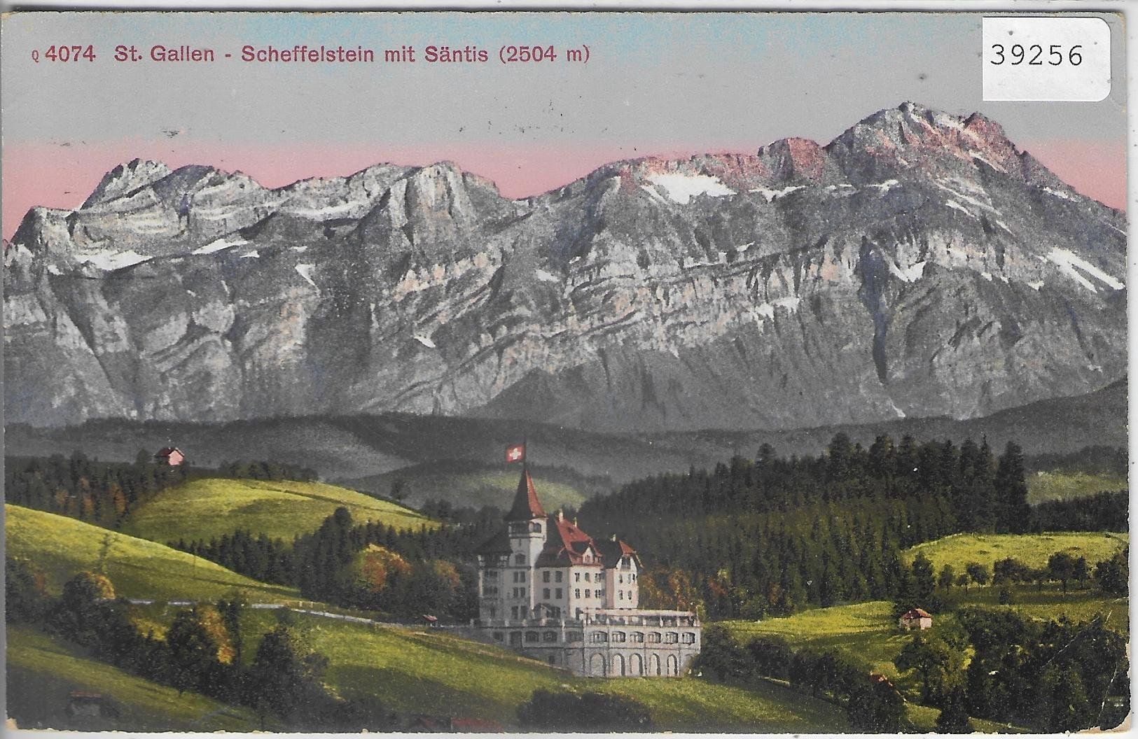 Cartes postales: St. Gallen - Scheffelstein mit Säntis - Litho – D'occasion à Ettingen par Kartenplanet