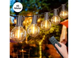 LED LICHTERKETTE MIT FERNBEDIENUNG - 45 METER - 75+2 BIRNEN