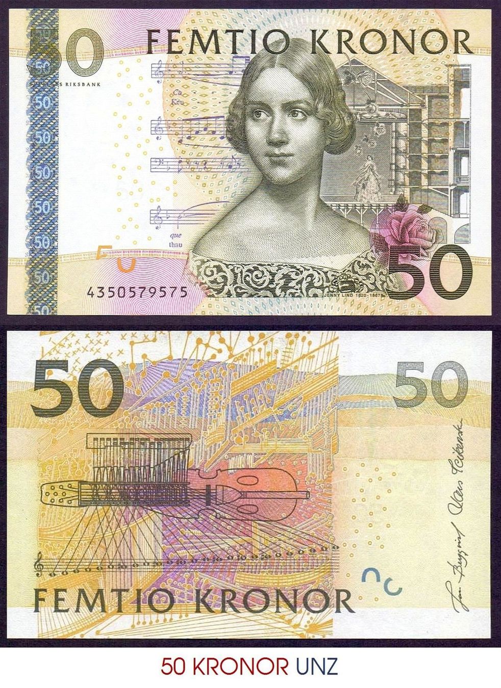 Banknoten: 50 Kronor Schweden UNZ – Neu (gemäss Beschreibung) aus Flamatt von samowarow