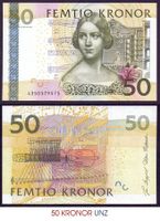50 Kronor Schweden UNZ