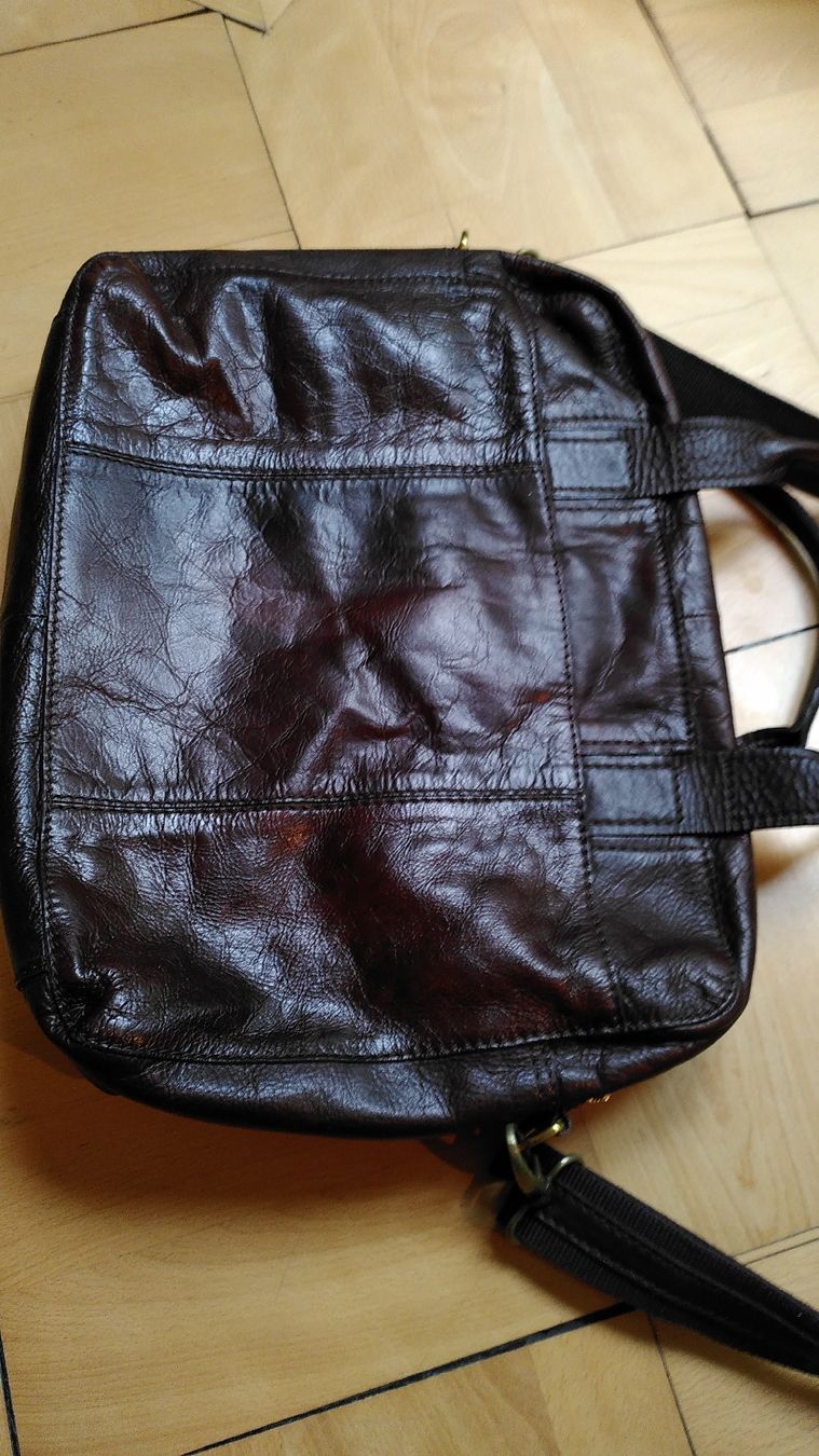 Borse: Schöne, qualitative Ledertasche. Dunkelbraun. – Usato da Zürich venduto da Sashio01 1