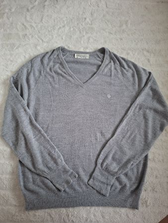 Pull Col V Christian Dior Monsieur XL gris chiné 