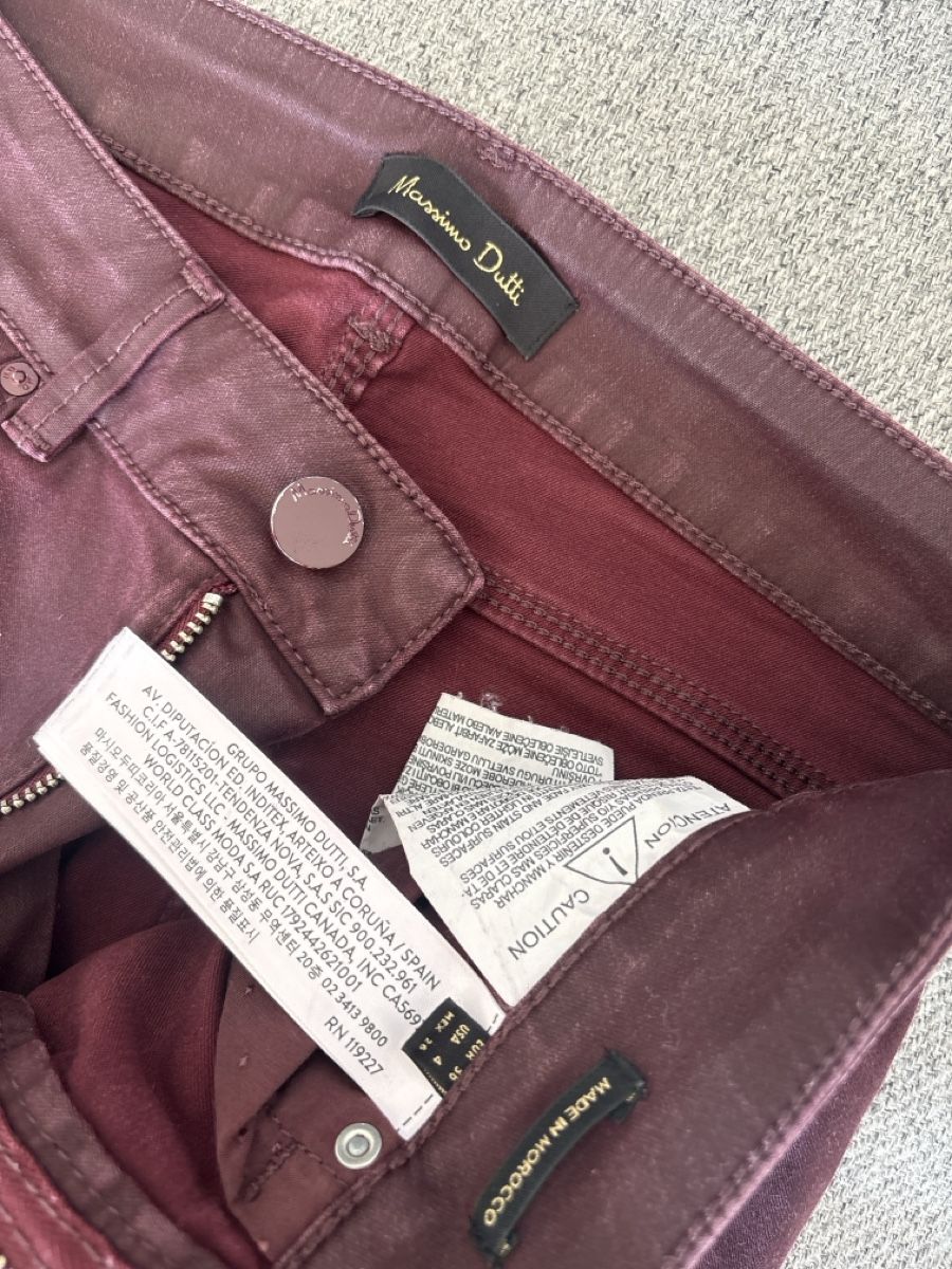 Massimo Dutti Jeans: Massimo Dutti Burgundy Jeans XS – Usato da Zürich venduto da Asybb 1