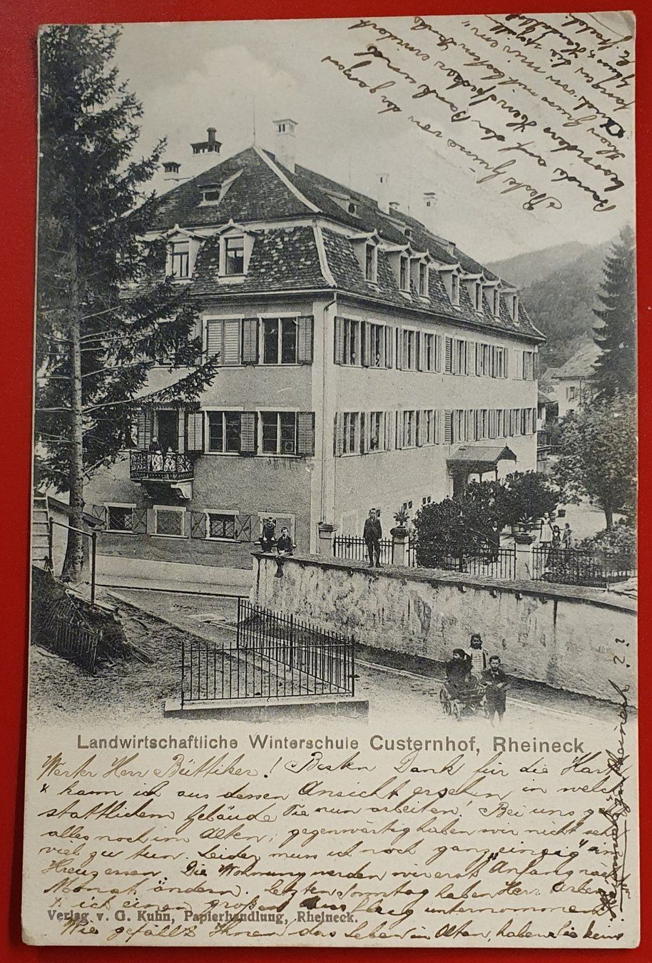 Cartoline postali: Rheineck - Custernhof 1903 – Usato da Kreuzlingen venduto da Rschweiz1