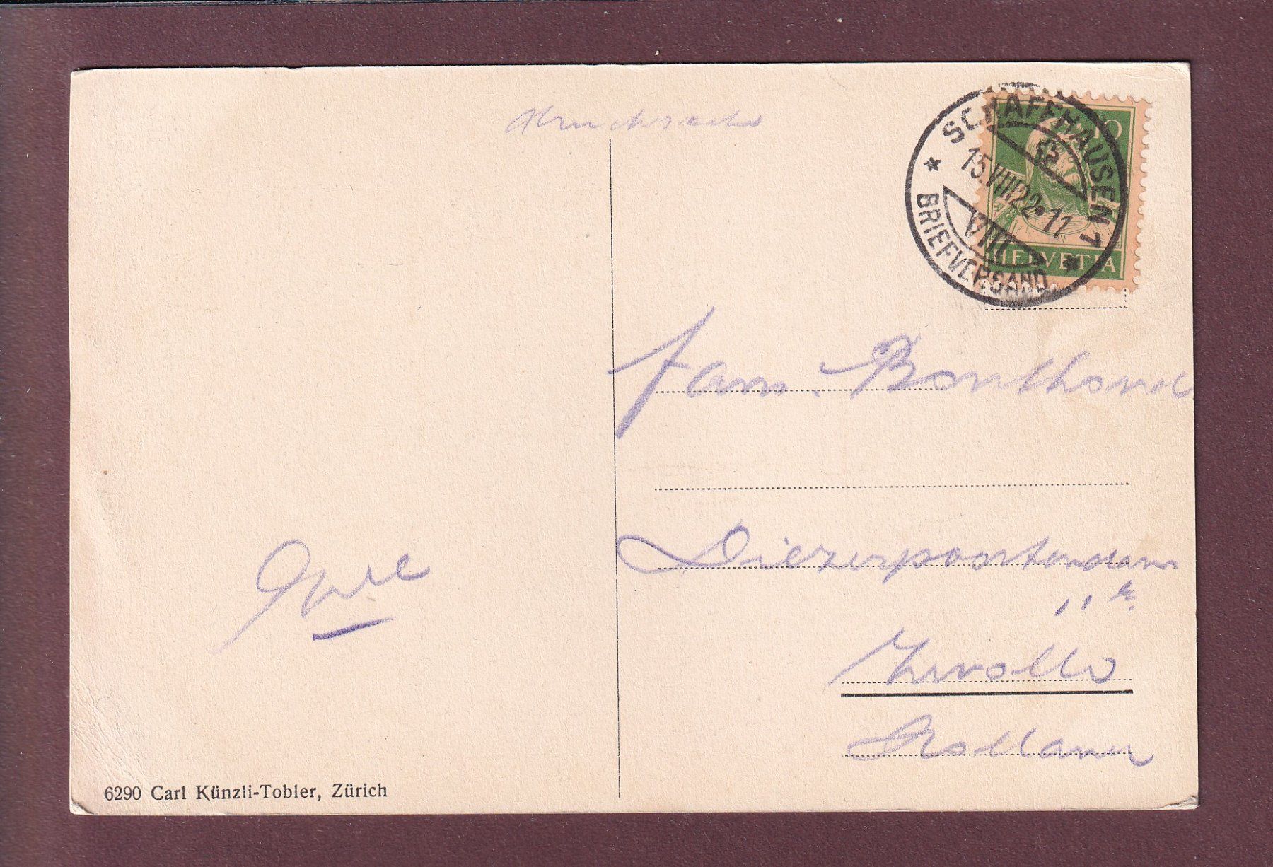 Ansichtskarten: RHEINFALL - Schloss Laufen - 1922 – Gebraucht aus Pully von nicecards 1
