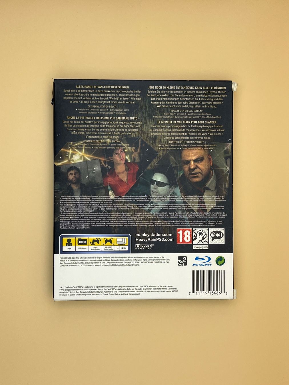 Sony Giochi: PS3 / Heavy Rain – Usato da Kölliken venduto da sergesellsretro 1