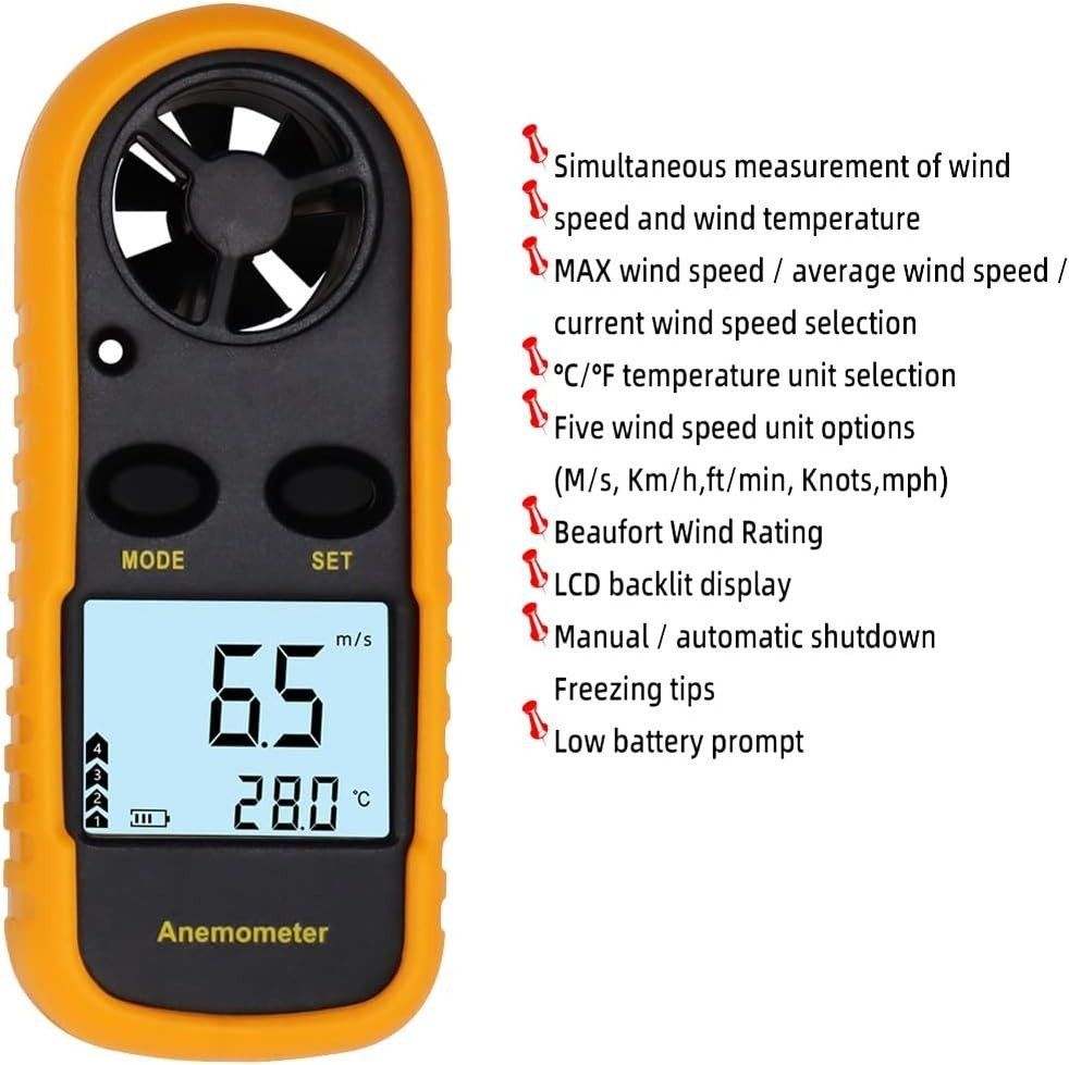 Messen: Anemometer Windmesser Handgerät Windgeschwindigkeit digital – Neu und originalverpackt aus Genève von Top-Trend 4