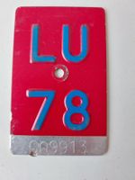 Velonummer LU 78 plaque Velo