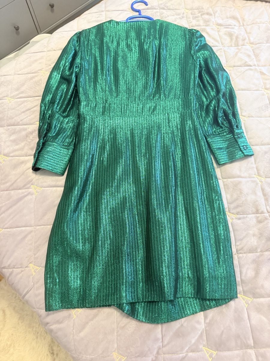 Maje Vestiti: Maje green shiny evening mini dress – Nuovo (secondo la descrizione) da Genève venduto da iri_f78b 1