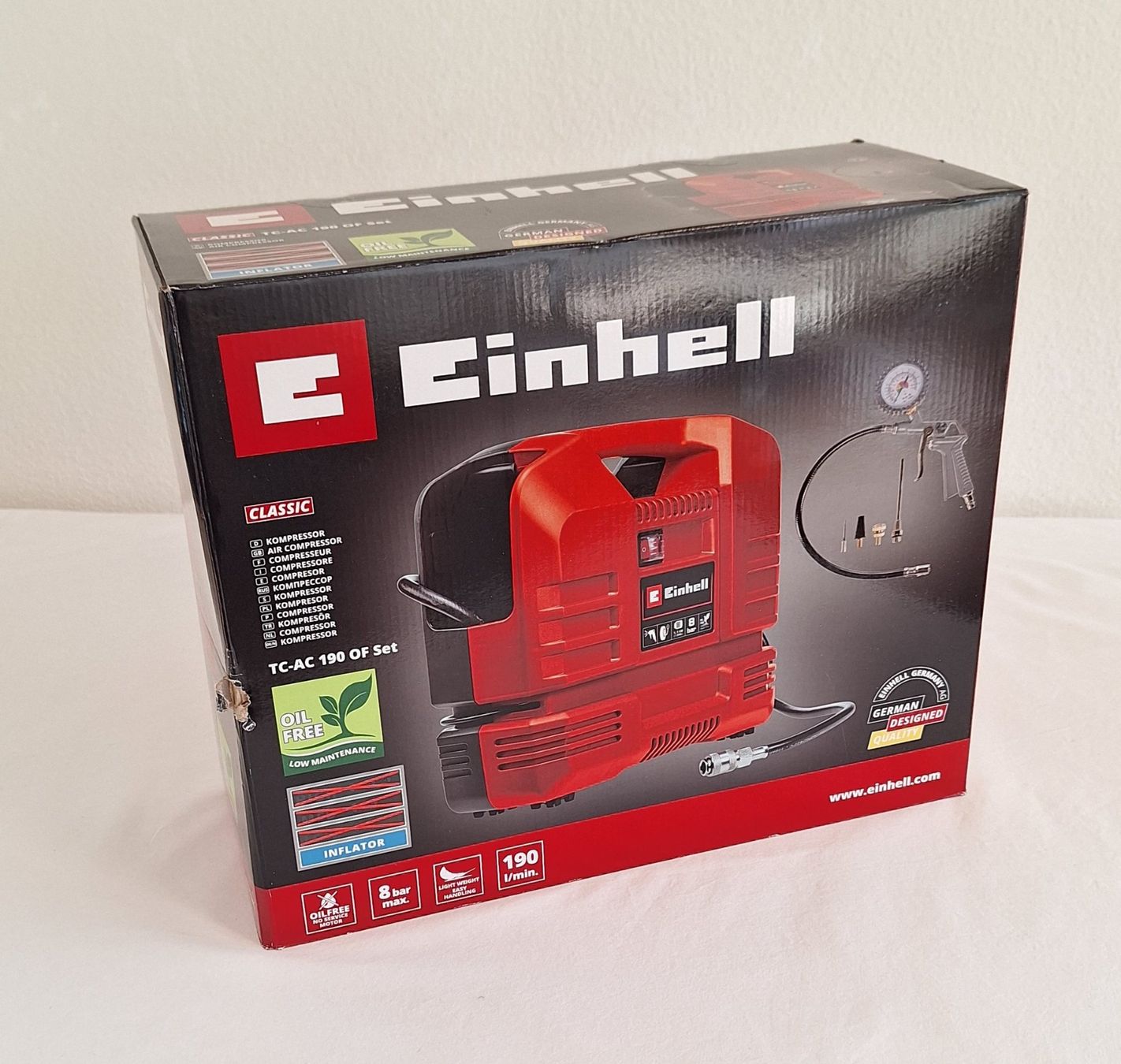 Einhell Compressori: Mobiler Einhell Kompressor TC-AC 190 Of Set mit Zubehör – Nuovo e nell'imballaggio originale da Bergdietikon venduto da Zozo