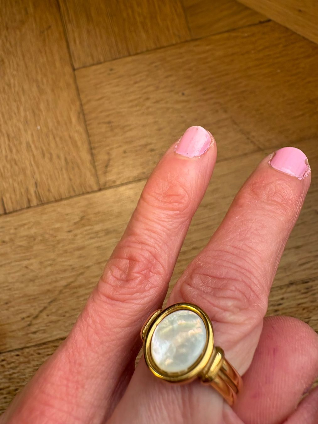 Anelli: Bague en nacre blanc – Nuovo (secondo la descrizione) da Peseux venduto da Huna12