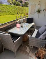 Rattan Gartenmöbel Set Sicilia 4-teilig grau Top Zustand!