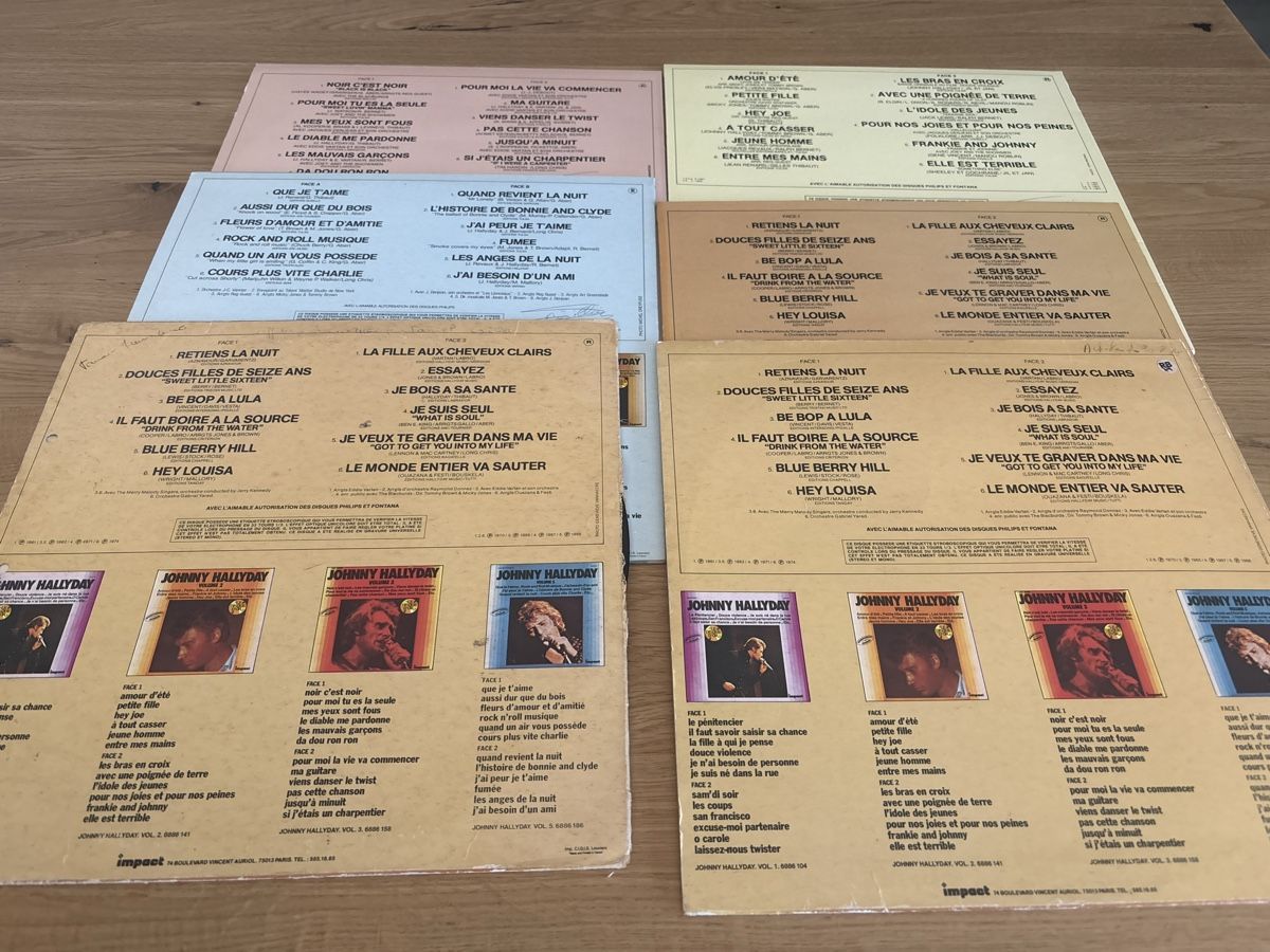 Schallplatten: Johnny Hallyday 6x volume disque d’or – Gebraucht aus Courchapoix von Jubo1 1