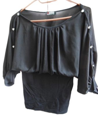 Gr. 34 MORGAN Obeteil Cutouts Untershirt schwarz BLICKFANG