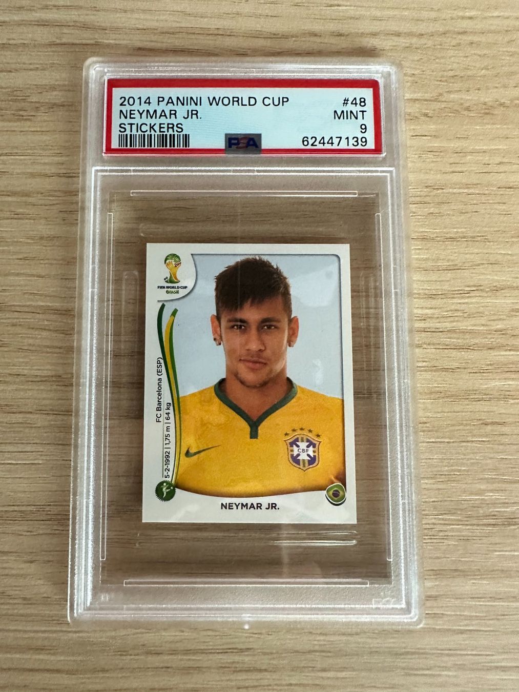 Panini Carte collezionabili: Neymar JR Panini World Cup 2014 Sticker PSA 9 – Nuovo (secondo la descrizione) da Hagendorn venduto da Pokecollectorch