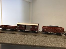 3XROCOGÜTERWAGEN WECHSELSTROM H0