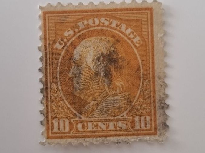Tutti i francobolli: 1917, US, 10 Cent used Benjamin Franklin – Usato da Moosseedorf venduto da dfe_s5hz