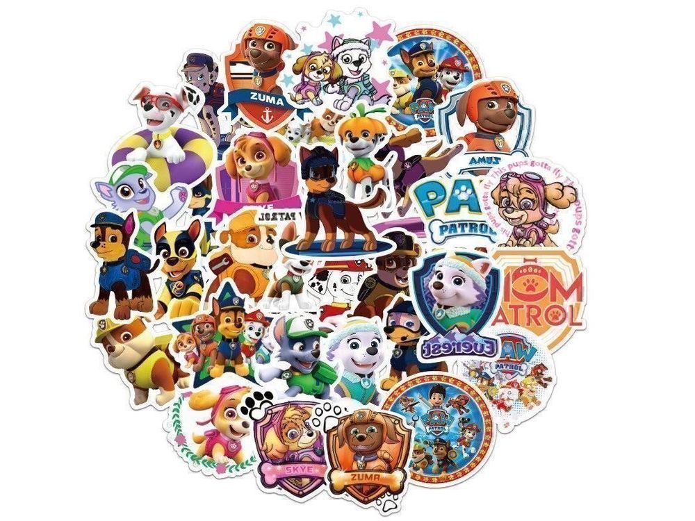 50 PAW PATROL STICKER WASSERFEST AUFKLEBER Kaufen auf Ricardo