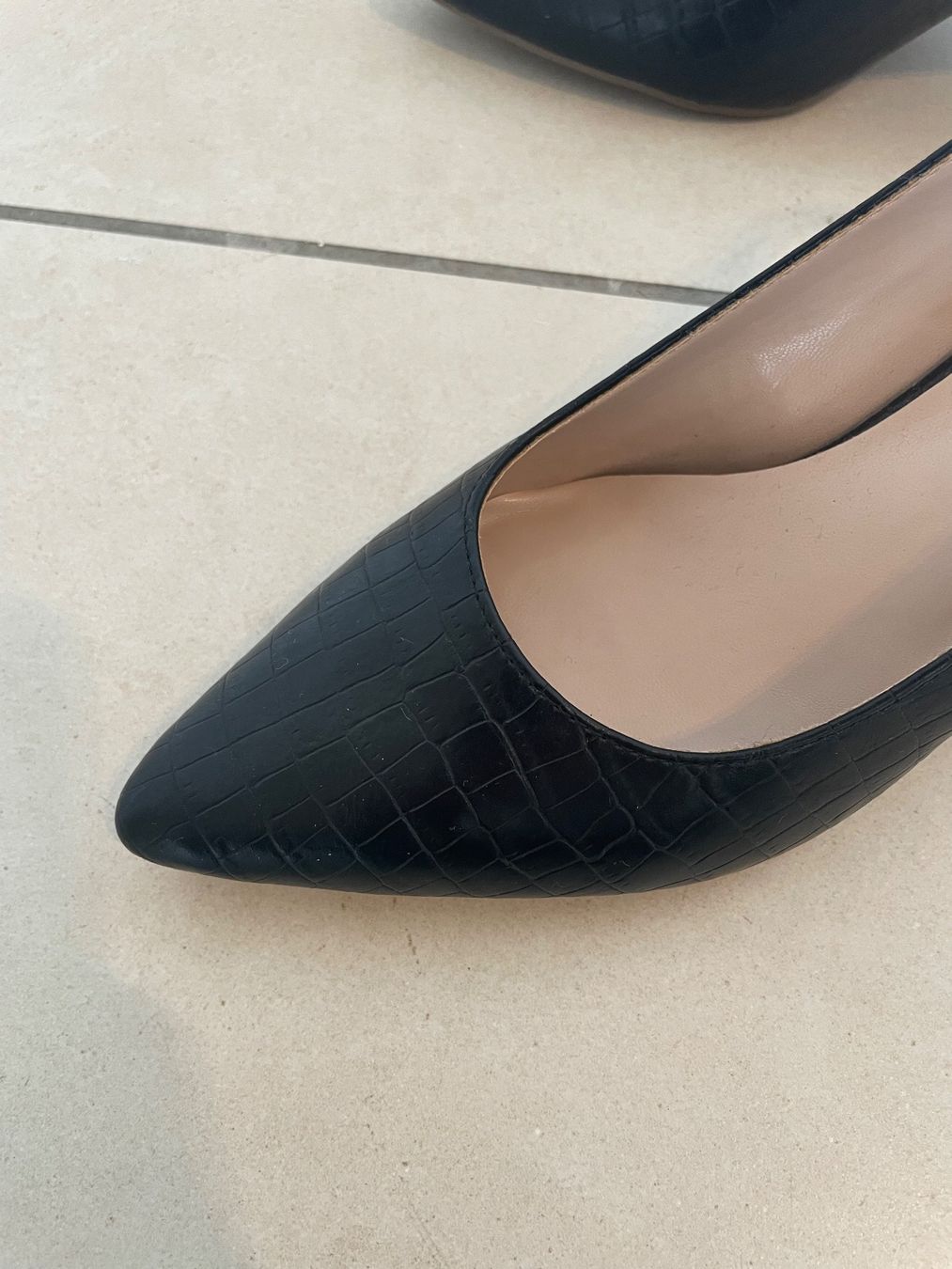 Graceland Scarpe da donna: Escarpins slingback noirs effet crocodile - Taille 38 – Usato da Geneve venduto da Margot_22 8