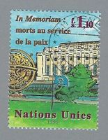 Timbre ONU Fr. 1.10 oblitérés "In Memoriam" 1999