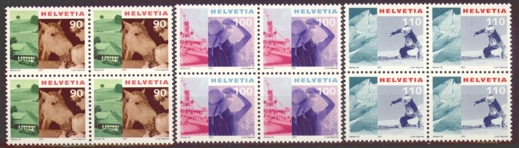 Tutti i francobolli: 2001, Dauermarken Torusimus III, Viererblöcke ** – Usato da Willisau venduto da Vollstempel
