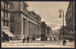 Genève, Rue du Mont-Blanc et l'Hotel de