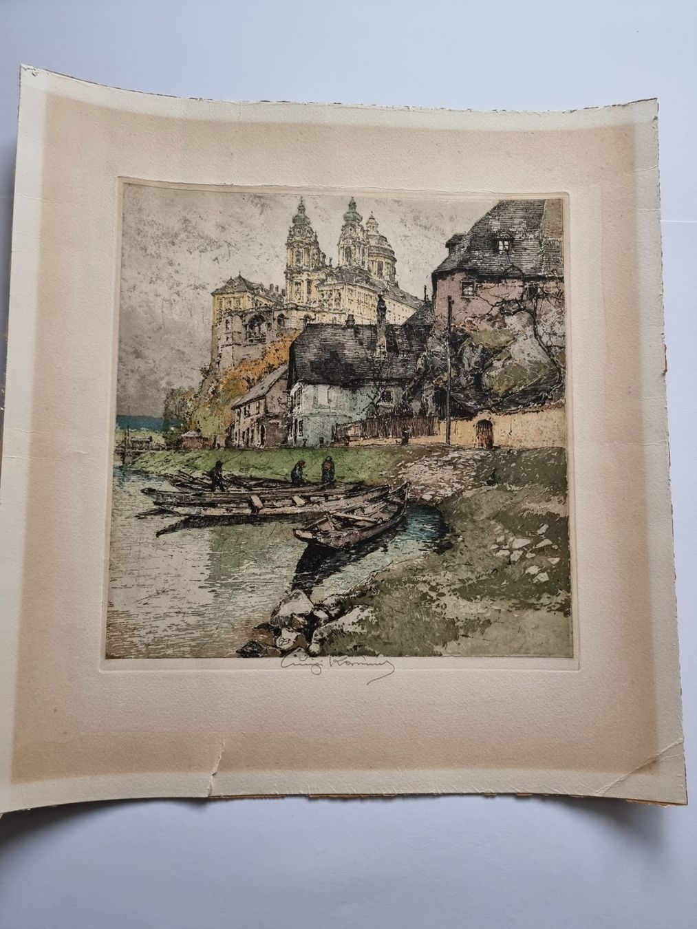 Arts picturaux & lithographies: Luigi Kasimir Farbradierung signiert – D'occasion à Gersau par grafik-kunst