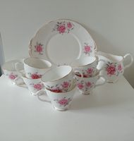 Duchess Bone China Tee-Set Rosa Rosen Goldrand England Top!