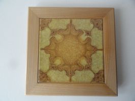 Untersetzer Keramik Holz 21x21 cm handgemacht Unikat!