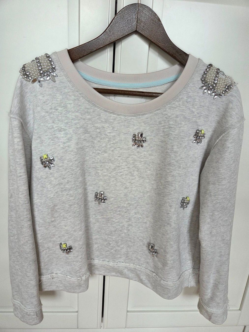 Pullover & Sweatshirts: Light grey pullover, cotton - S – Gebraucht aus Zug von Bibibo