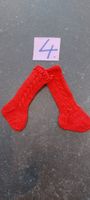 Puppensocken dunkelrot handgestrickt neu 