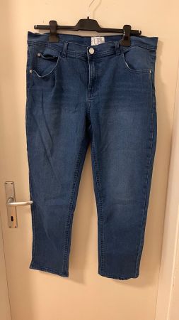 Damen Jeans Capri Gr. 44/46 Blau Sommer Hose gut erhalten 👖