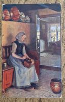 Alte in der Küche, V. Kornerup 1919, n. Luzern z. Fam. Muff
