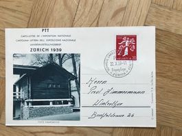 1939, Landesausstellungsbrief mit 20 Rp.